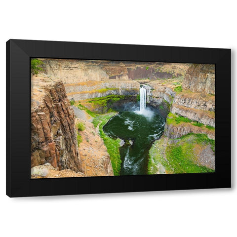 Palouse Falls State Park-Washington State-USA-Palouse Falls in Palouse Falls State Park Black Modern Wood Framed Art Print by Wilson, Emily M.