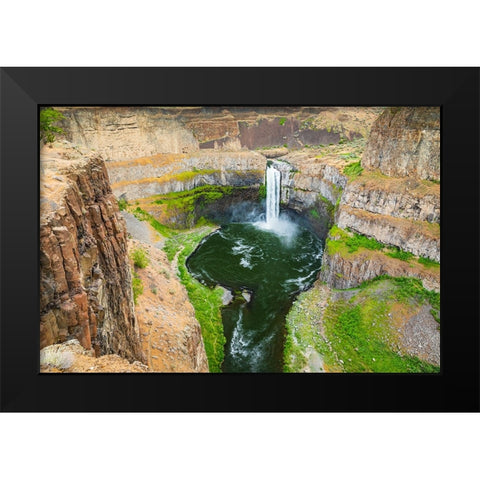 Palouse Falls State Park-Washington State-USA-Palouse Falls in Palouse Falls State Park Black Modern Wood Framed Art Print by Wilson, Emily M.