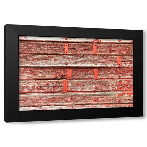 Latah-Washington State-USA-Peeling red paint on a weathered old barn Black Modern Wood Framed Art Print with Double Matting by Wilson, Emily M.