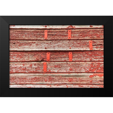 Latah-Washington State-USA-Peeling red paint on a weathered old barn Black Modern Wood Framed Art Print by Wilson, Emily M.