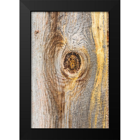 Latah-Washington State-USA-Knot in weathered wood on an old barn Black Modern Wood Framed Art Print by Wilson, Emily M.