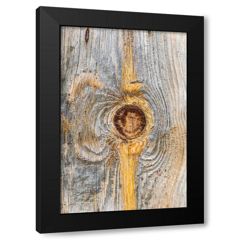 Latah-Washington State-USA-Knot in weathered wood on an old barn Black Modern Wood Framed Art Print by Wilson, Emily M.