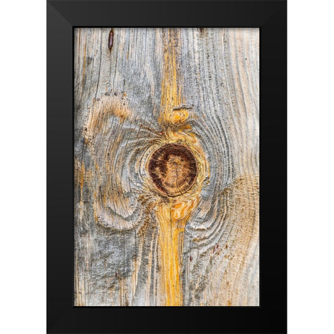 Latah-Washington State-USA-Knot in weathered wood on an old barn Black Modern Wood Framed Art Print by Wilson, Emily M.