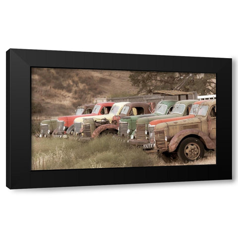 USA- Washington State- Whitman County- Palouse. Colfax. Old trucks. Black Modern Wood Framed Art Print with Double Matting by Wilson, Emily M.