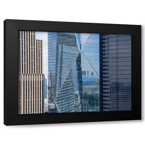 WA-Seattle-F5 Tower reflections Black Modern Wood Framed Art Print with Double Matting by Wild, Jamie and Judy