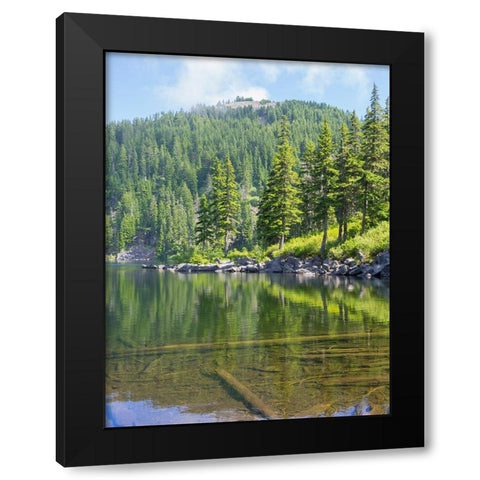 Washington State-Central Cascades-Mason Lake Black Modern Wood Framed Art Print with Double Matting by Wild, Jamie and Judy