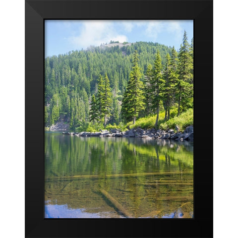 Washington State-Central Cascades-Mason Lake Black Modern Wood Framed Art Print by Wild, Jamie and Judy
