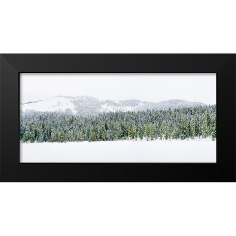 Washington State-Central Cascades Winter at frozen Olallie Lake Black Modern Wood Framed Art Print by Wild, Jamie and Judy