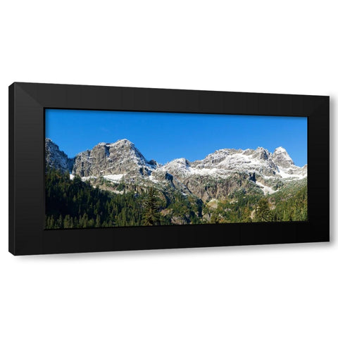 Washington State-Cascade Range Chair Peak on far right Black Modern Wood Framed Art Print by Wild, Jamie and Judy