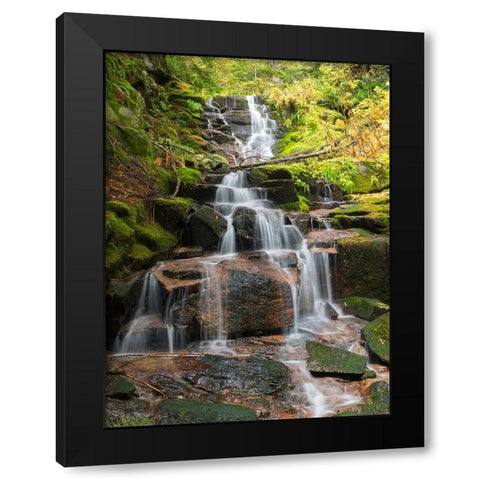 Washington State-Central Cascades Delicate Stairstep Waterfall Black Modern Wood Framed Art Print with Double Matting by Wild, Jamie and Judy