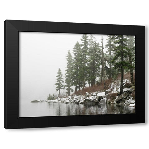 Washington State-Central Cascades Mason Lake Black Modern Wood Framed Art Print with Double Matting by Wild, Jamie and Judy