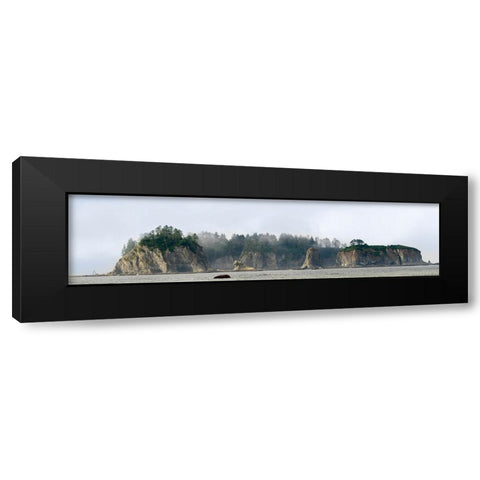Washington State-Olympic National Park-Rialto Beach James Island Black Modern Wood Framed Art Print by Wild, Jamie and Judy