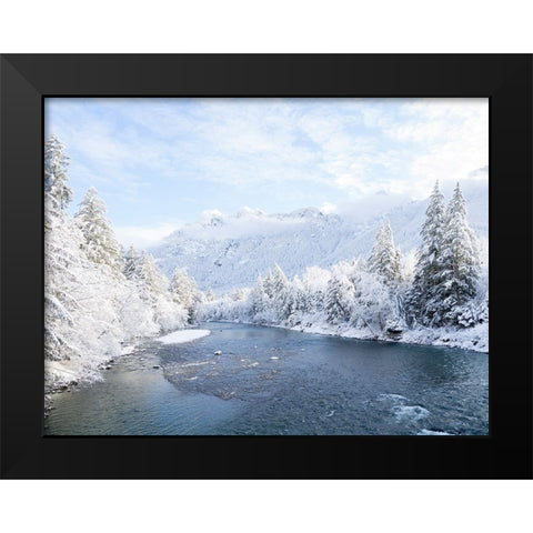 Washington State- Central Cascades. Mount Baker Snoqualmie National Forest Black Modern Wood Framed Art Print by Wild, Jamie and Judy