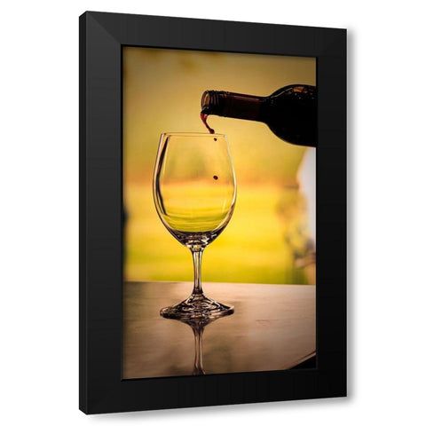 Washington State-Walla Walla Red wine backlit by the mid-day sun Black Modern Wood Framed Art Print by Duval, Richard