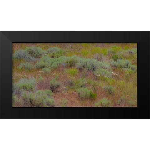 USA-Washington State-Palouse-Colfax and field of sagebrush Black Modern Wood Framed Art Print by Gulin, Sylvia