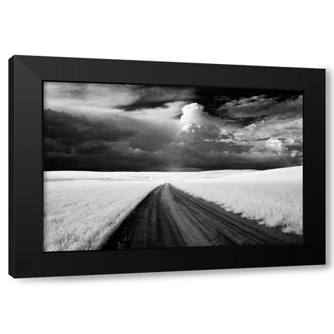 USA-Washington State-Country backroad Black Modern Wood Framed Art Print by Eggers, Terry