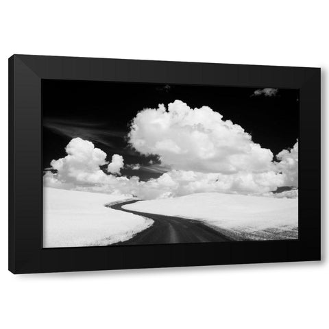 USA-Washington State-Country backroad Black Modern Wood Framed Art Print with Double Matting by Eggers, Terry