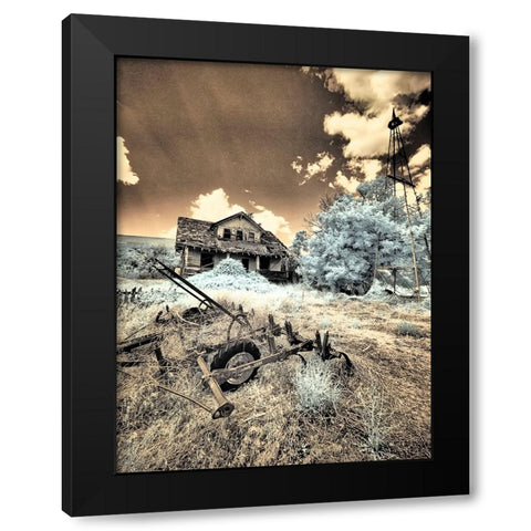 USA-Washington State-Palouse-Abandoned old homestead Black Modern Wood Framed Art Print by Eggers, Terry