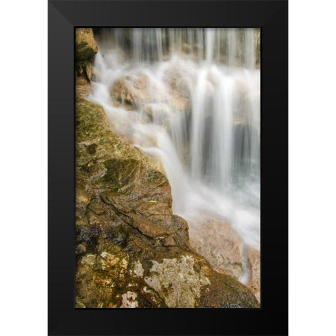 West Virginia, Thomas Close-up of Douglas Falls Black Modern Wood Framed Art Print by OBrien, Jay