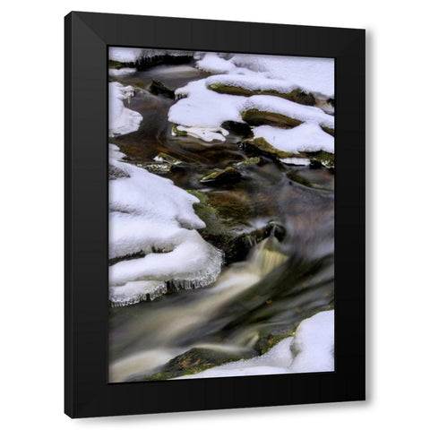 West Virginia, Blackwater Falls Flowing stream Black Modern Wood Framed Art Print by OBrien, Jay