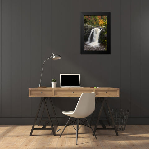 Wisconsin, Pattison SP Little Manitou Falls Black Modern Wood Framed Art Print by Grall, Don