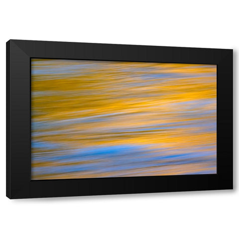 Sunset colors and trees reflecting on Snake River-Grand Teton National Park-Wyoming Black Modern Wood Framed Art Print by Jones, Adam