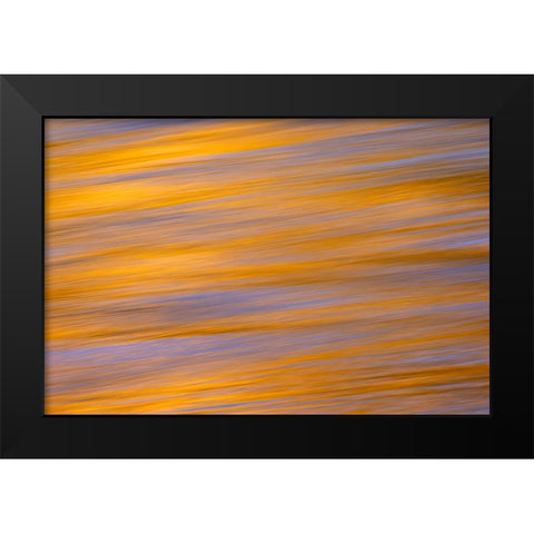 Sunset colors and trees reflecting on Snake River-Grand Teton National Park-Wyoming Black Modern Wood Framed Art Print by Jones, Adam