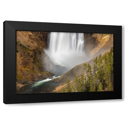 Lower Falls-Grand Canyon of the Yellowstone-Yellowstone National Park-Wyoming Black Modern Wood Framed Art Print by Jones, Adam