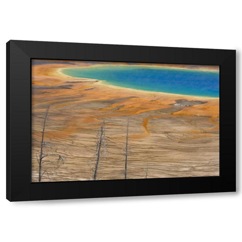 WY, Yellowstone Colorful Grand Prismatic Spring Black Modern Wood Framed Art Print with Double Matting by Paulson, Don