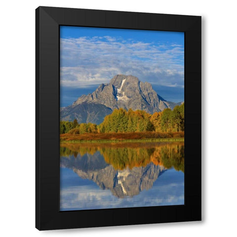 Wyoming, Grand Teton NP Sunrise on Snake River Black Modern Wood Framed Art Print with Double Matting by Paulson, Don