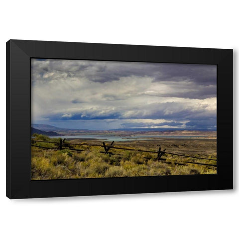 Montana Landscape of Flaming Gorge NRA Black Modern Wood Framed Art Print with Double Matting by Paulson, Don