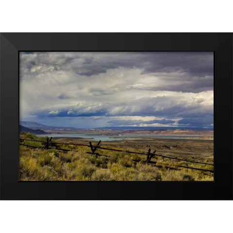 Montana Landscape of Flaming Gorge NRA Black Modern Wood Framed Art Print by Paulson, Don