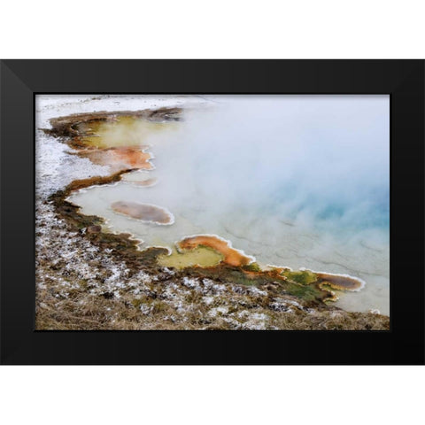 USA, Wyoming, Yellowstone NP Silex Spring pool Black Modern Wood Framed Art Print by Bush, Marie