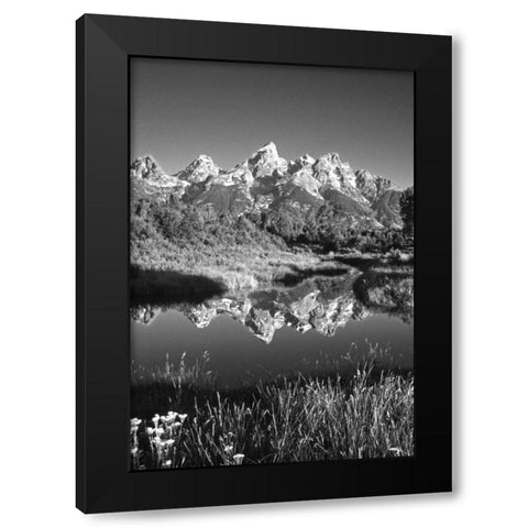USA, Wyoming, Grand Teton NP Mountain sunrise Black Modern Wood Framed Art Print with Double Matting by Flaherty, Dennis