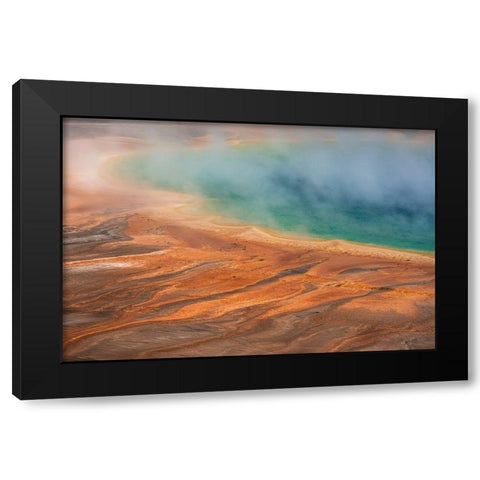 Wyoming-Yellowstone National Park Grand Prismatic Spring scenic  Black Modern Wood Framed Art Print by Jaynes Gallery