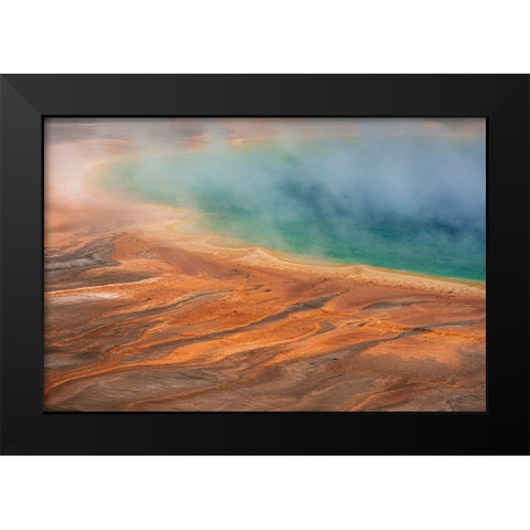 Wyoming-Yellowstone National Park Grand Prismatic Spring scenic  Black Modern Wood Framed Art Print by Jaynes Gallery
