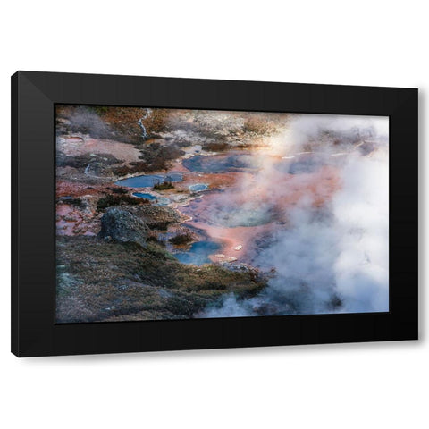 Yellowstone National Park-USA-Wyoming Artists Paintpots Black Modern Wood Framed Art Print with Double Matting by Sienda, Jolly