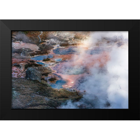 Yellowstone National Park-USA-Wyoming Artists Paintpots Black Modern Wood Framed Art Print by Sienda, Jolly