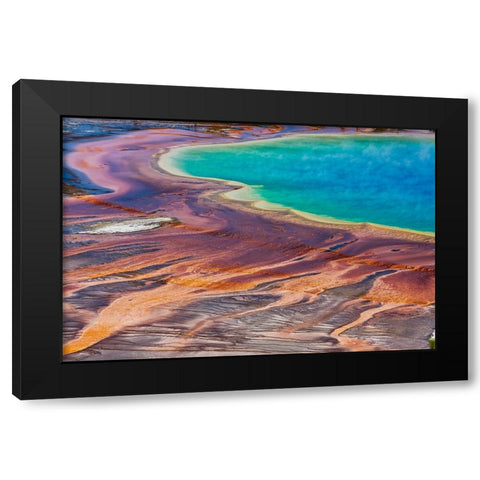 Yellowstone National Park-USA-Wyoming Grand Prismatic Spring-Midway Geyser Basin Black Modern Wood Framed Art Print by Sienda, Jolly