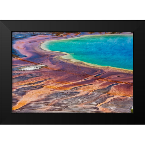 Yellowstone National Park-USA-Wyoming Grand Prismatic Spring-Midway Geyser Basin Black Modern Wood Framed Art Print by Sienda, Jolly