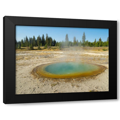 Wyoming- Yellowstone National Park. West Thumb Geyser Basin- Abyss Pool Black Modern Wood Framed Art Print with Double Matting by Wild, Jamie and Judy