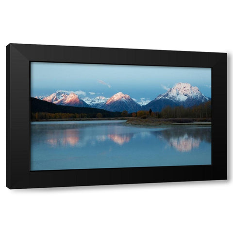 Oxbow Bend-Autumn Sunrise Black Modern Wood Framed Art Print with Double Matting by Archer, Ken