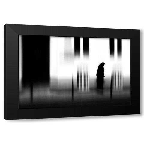 Untitled Black Modern Wood Framed Art Print by Bousca, Bogdan
