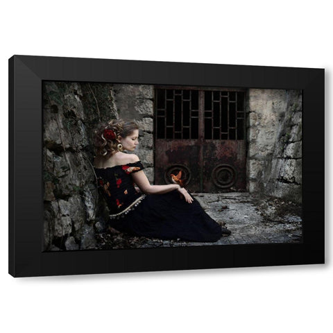 Untitled Black Modern Wood Framed Art Print by Elyzaly