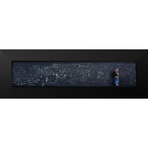 Return To School In Weightlessness... Black Modern Wood Framed Art Print by Dufour, Thierry