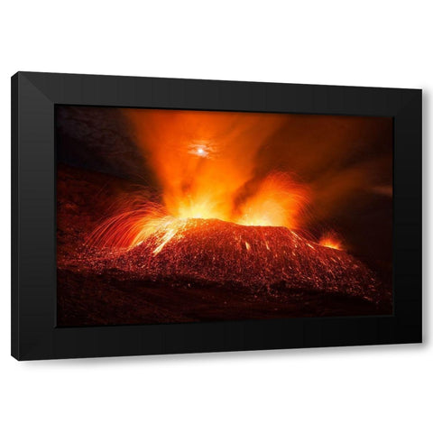 In Full Activity. Black Modern Wood Framed Art Print with Double Matting by Gabriel, Barathieu