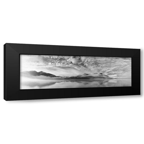 Morning Mist Black Modern Wood Framed Art Print by Van Pareren, Marloes