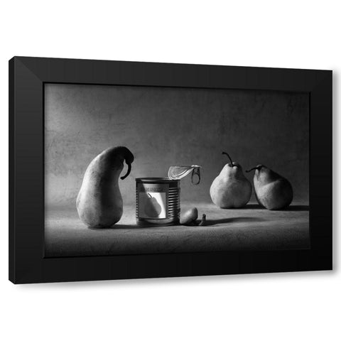 The Canned Friend Black Modern Wood Framed Art Print with Double Matting by Ivanova, Victoria