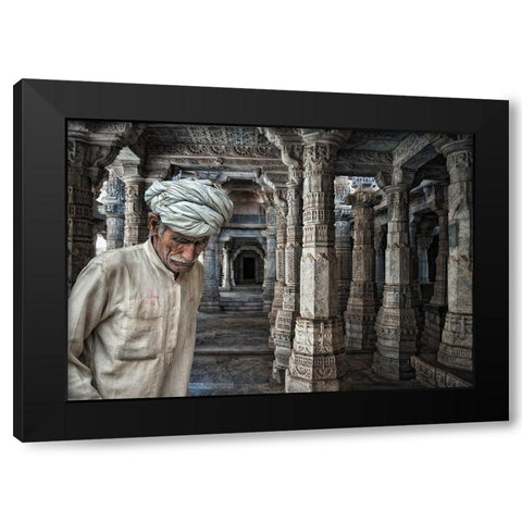 A Place For Meditation Black Modern Wood Framed Art Print with Double Matting by Flour, Piet