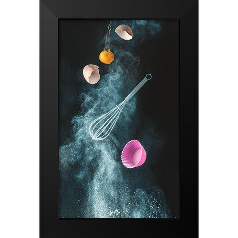 Kitchen Mess Black Modern Wood Framed Art Print by Belenko, Dina